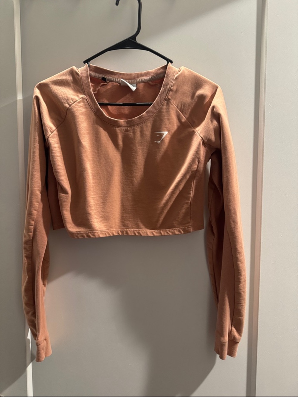 Gymshark Cropped Crewneck Sweatshirt in Dusty Peach